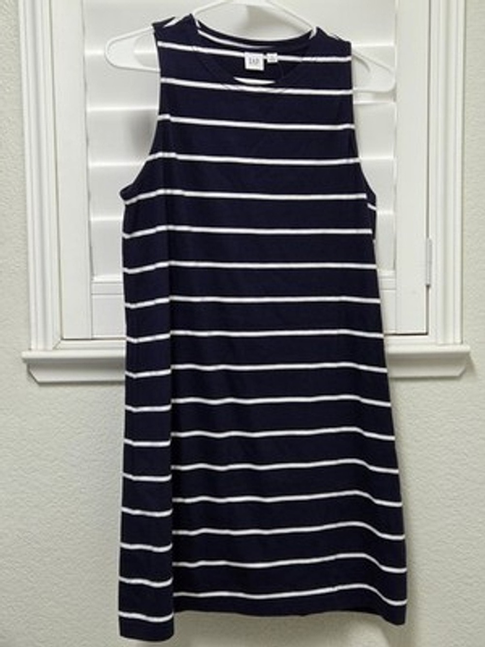 NWT Gap Navy White Striped Sleeveless Dress Women's Dress Size XS Nautical Tank